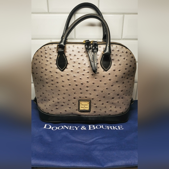 Dooney & Bourke Handbags - Dooney & Bourke Ostrich Embossed Leather Body - NWOT (New)